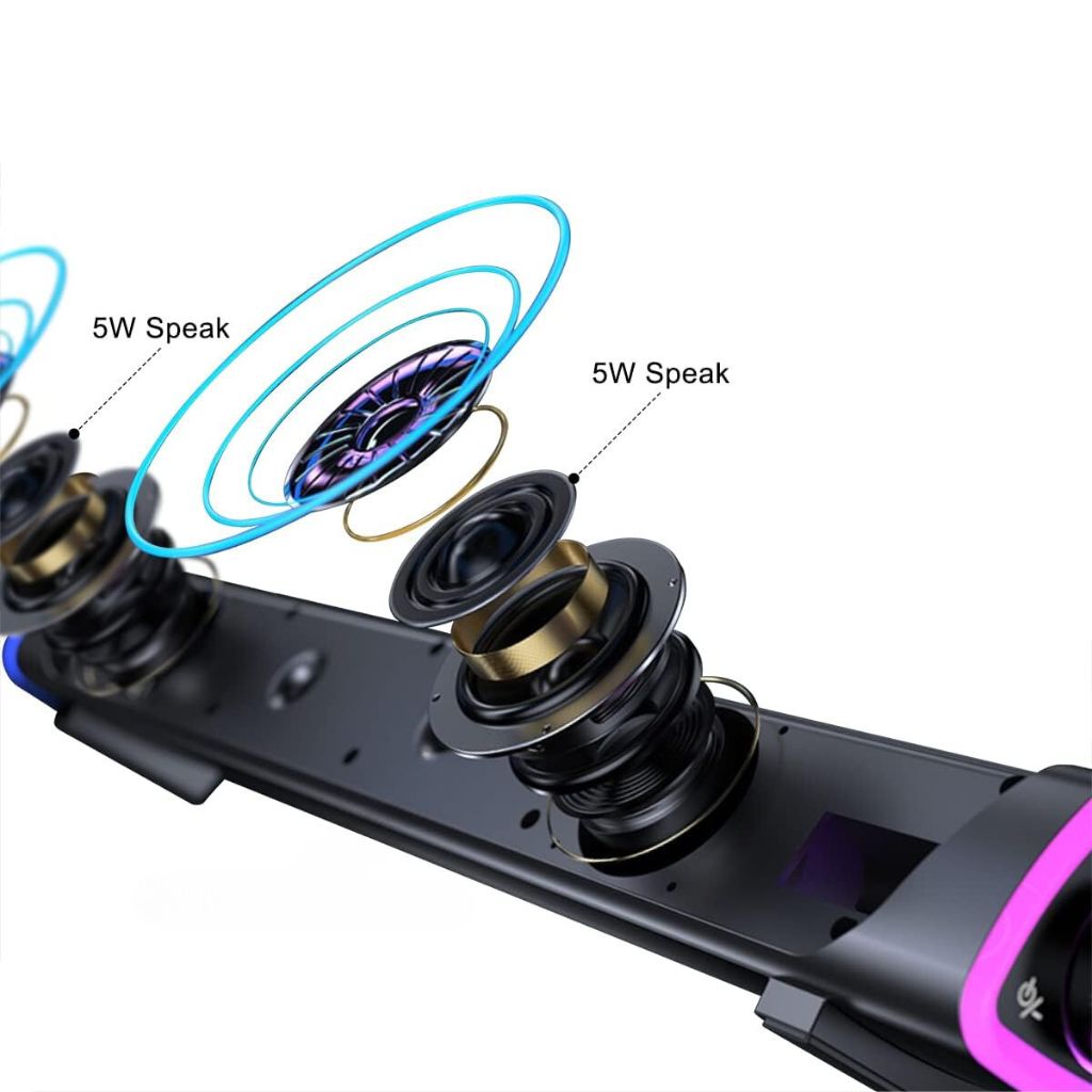 SonicBeam Gaming Soundbar – Dynamic Sound with LED Atmosphere