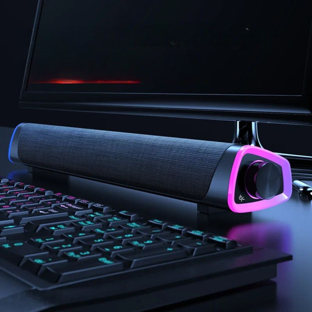 SonicBeam Gaming Soundbar – Dynamic Sound with LED Atmosphere