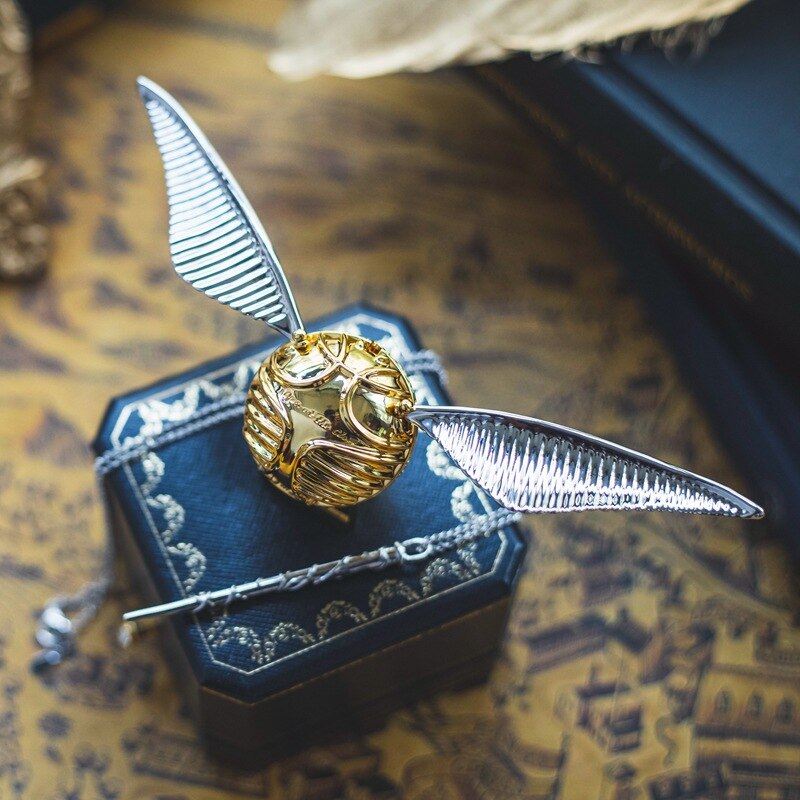 Golden Winged Orb Ring Box – Luxury Movable Jewellery Case