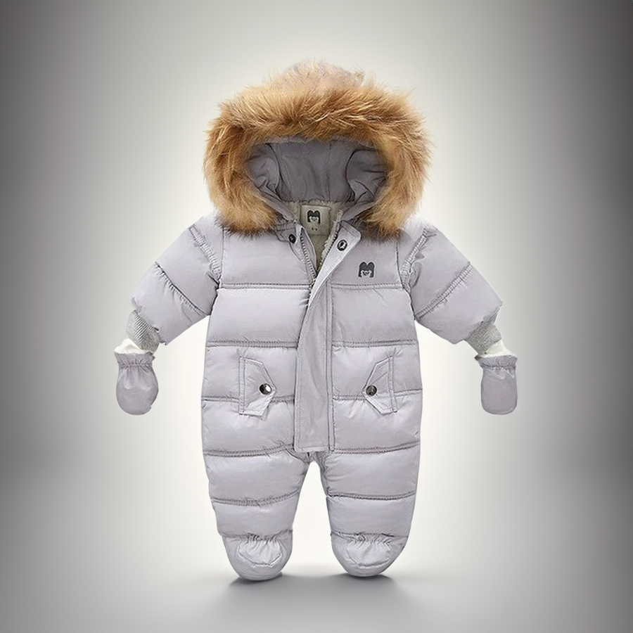 Ultimate Warm Baby Winter Suit – Snow Overall with Fur Hood
