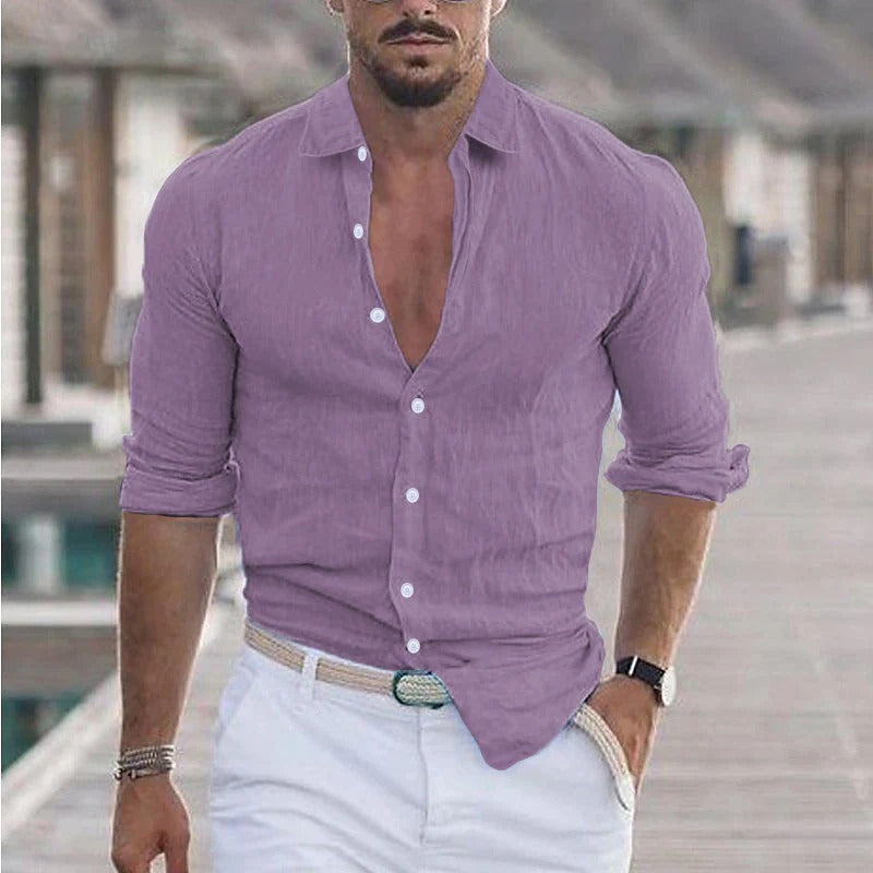 Breeze Luxe Linen Shirt – Stylish Comfort for Men