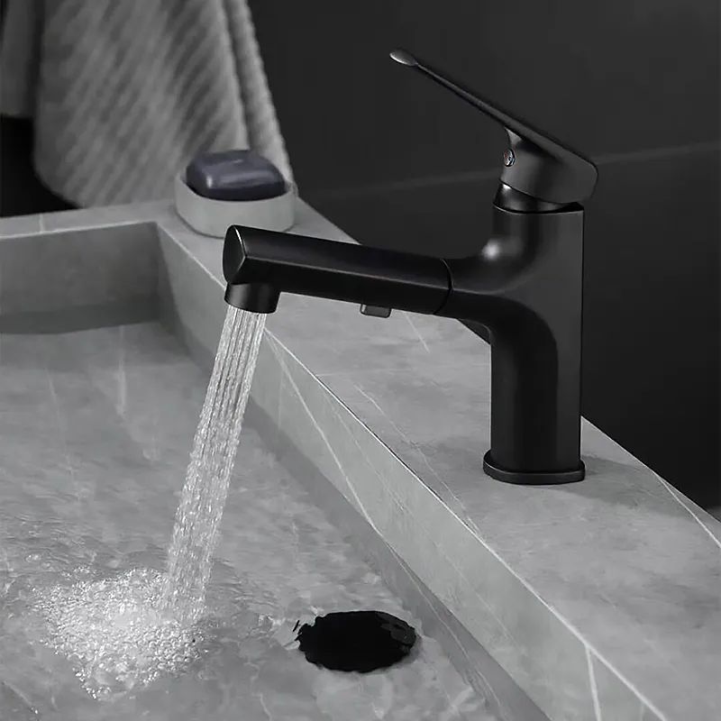 Luxury Bathroom Tap with Pull-Out Hand Shower – Stylish and Functional