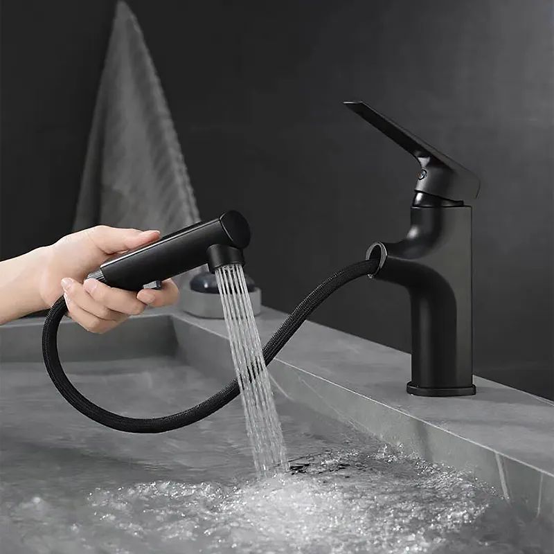 Luxury Bathroom Tap with Pull-Out Hand Shower – Stylish and Functional