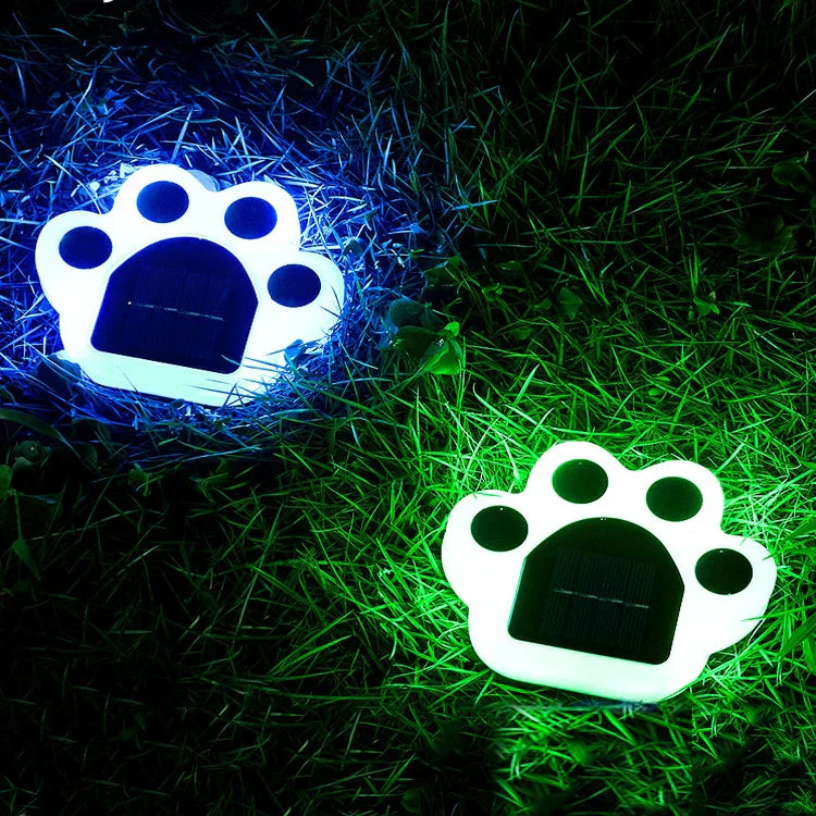 Solar Paw Print Garden Lights - Atmospheric and Energy-Efficient