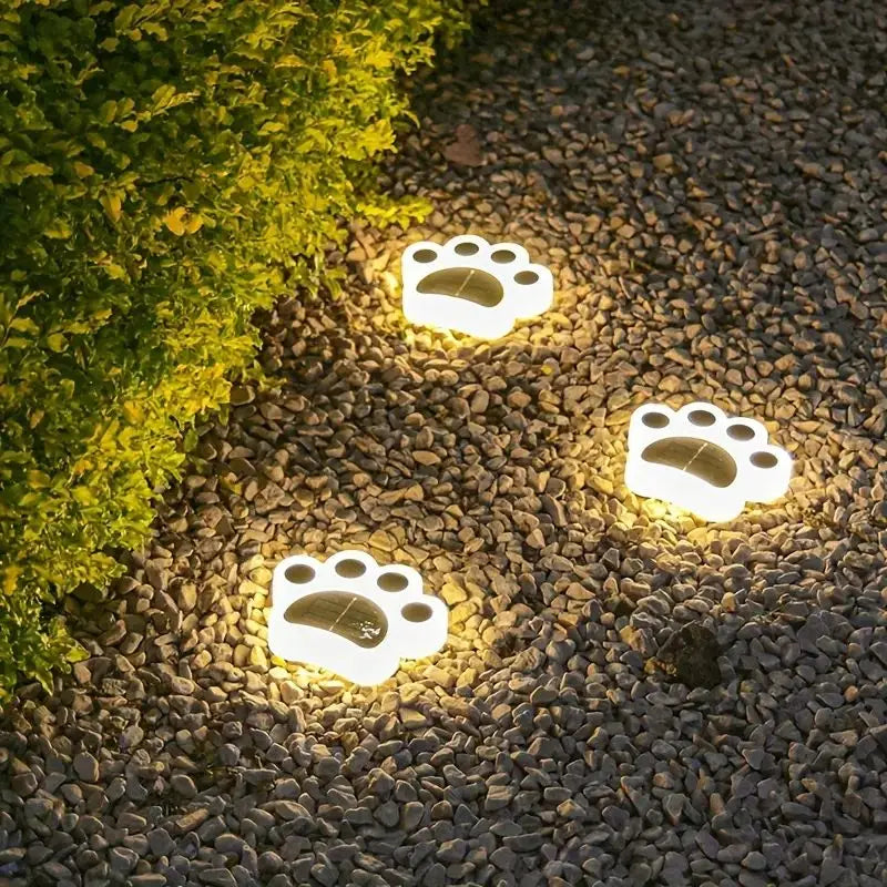 Solar Paw Print Garden Lights - Atmospheric and Energy-Efficient