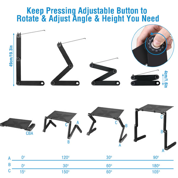 Ergonomic Adjustable Laptop Stand – Lightweight & Multifunctional