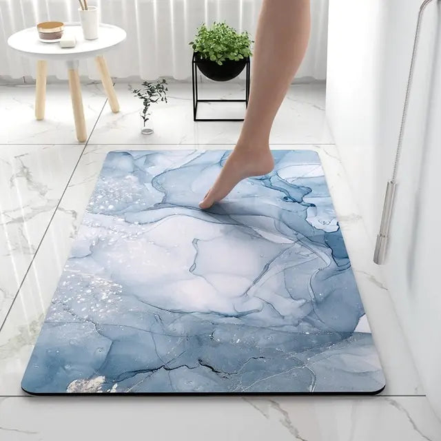 AquaArt Luxe Bath Mat - Water-Absorbing and Quick-Drying