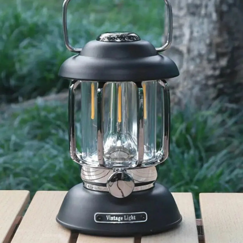Retro Camping Lantern with LED Technology – Handy and Durable