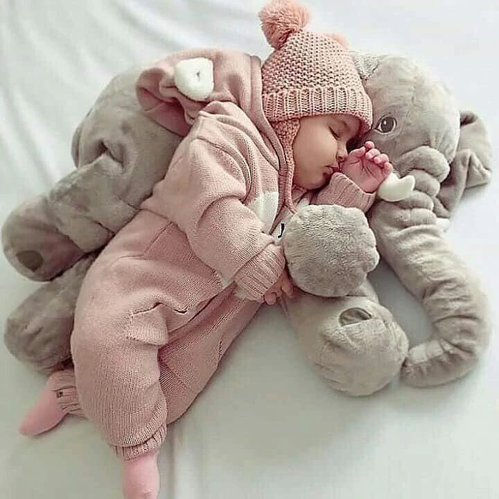 Elephant Cuddle Baby Pillow – Soft, Cuddly, and Comfortable