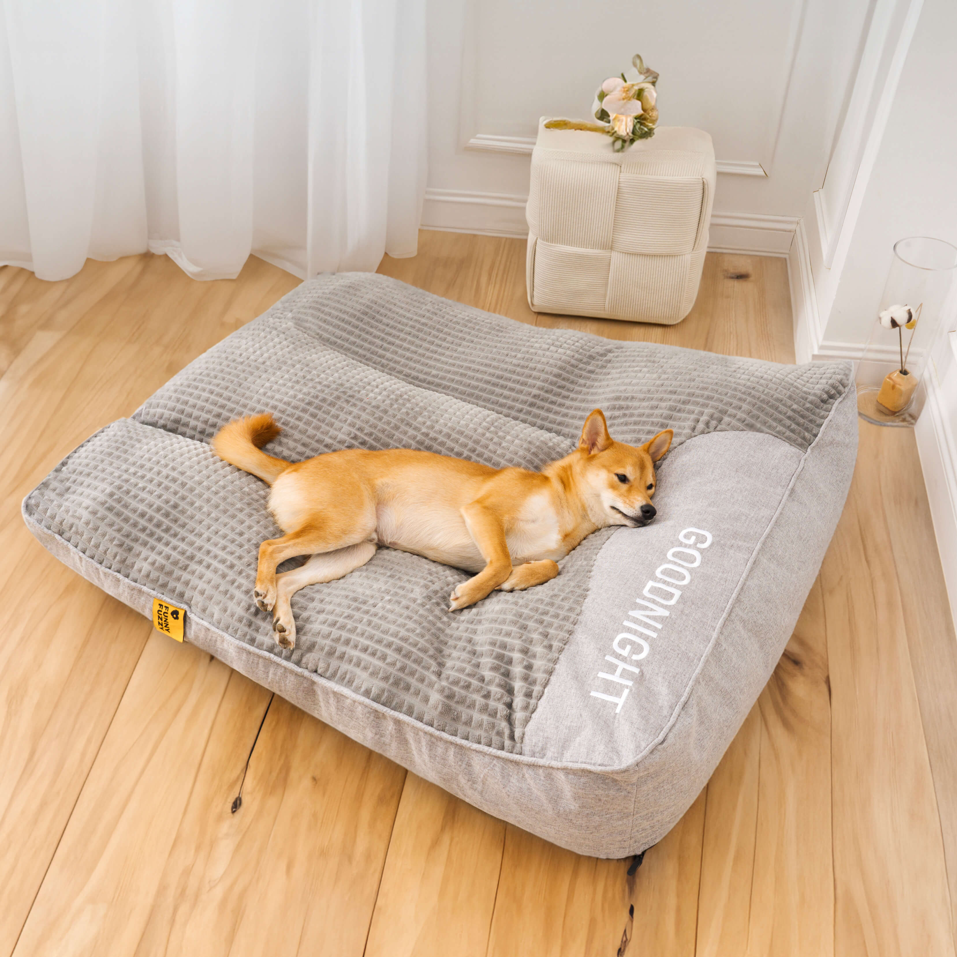 Orthopaedic Dog Bed with Headrest – Luxury and Comfort