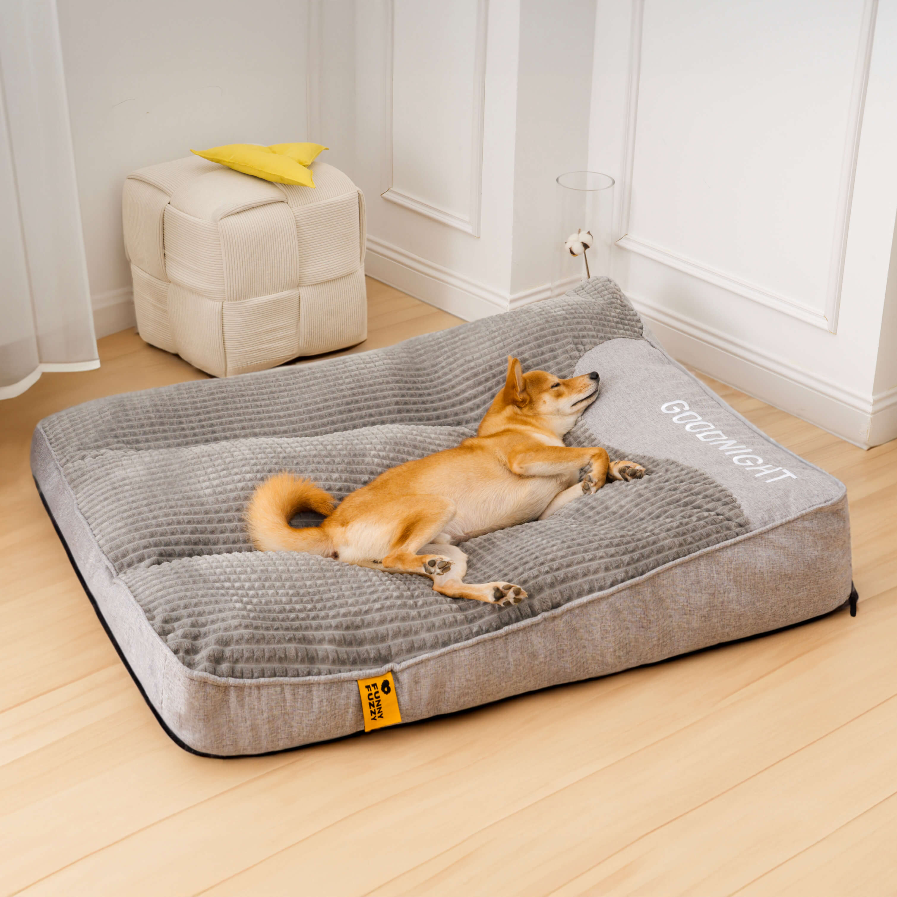 Orthopaedic Dog Bed with Headrest – Luxury and Comfort