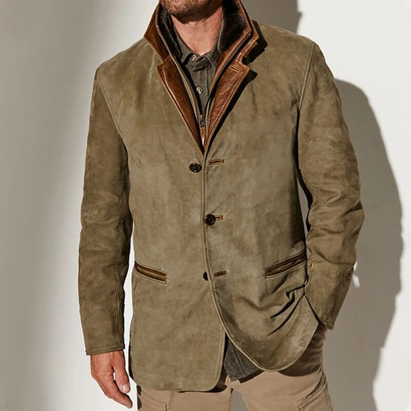 Luxury Suede Men's Jacket - Stylish and Refined Jacket for Any Occasion