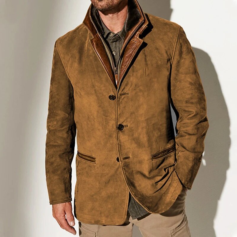 Luxury Suede Men's Jacket - Stylish and Refined Jacket for Any Occasion