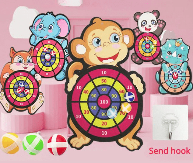 Animal Friends Sticky Dartboard - Safe Fun for Kids