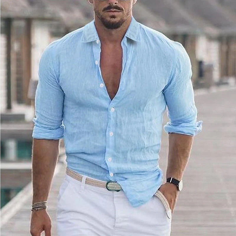 Breeze Luxe Linen Shirt – Stylish Comfort for Men