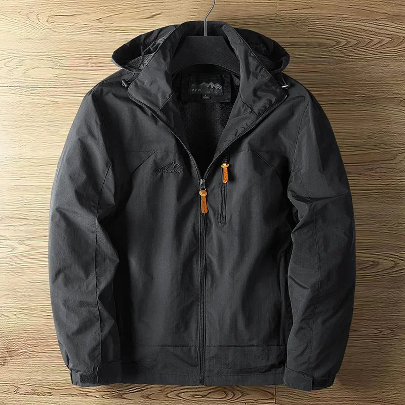 Men's Outdoor Jacket with Hood – Waterproof and Comfortable