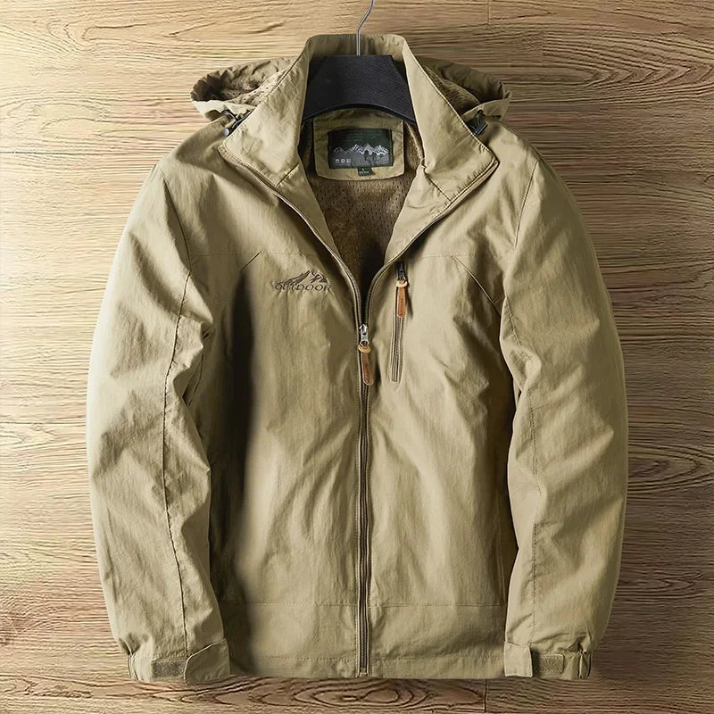 Men's Outdoor Jacket with Hood – Waterproof and Comfortable