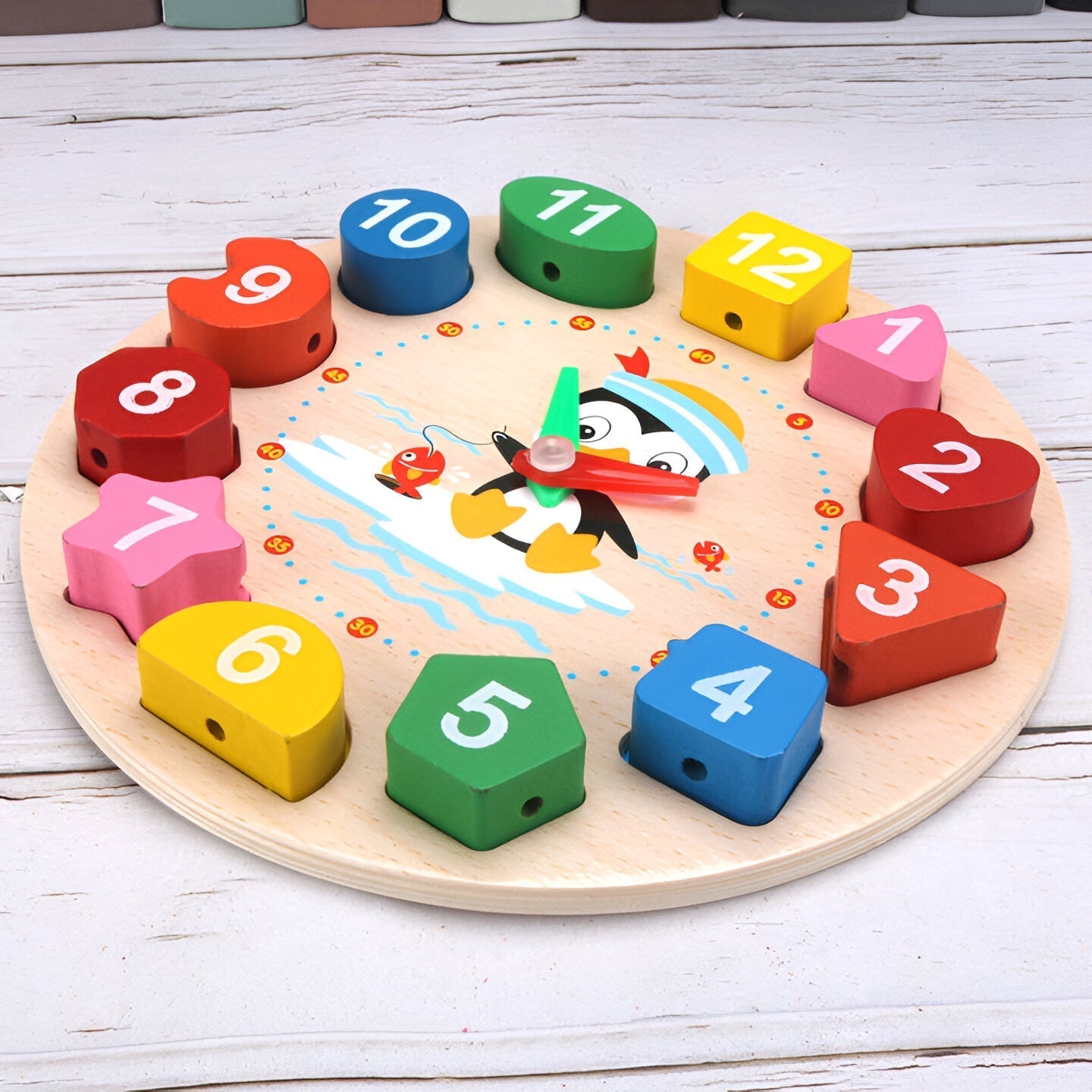 TimeTeacher - Wooden Clock for Educational Play Fun