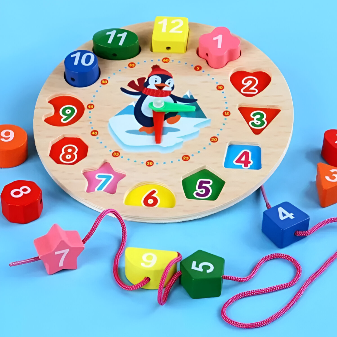 TimeTeacher - Wooden Clock for Educational Play Fun