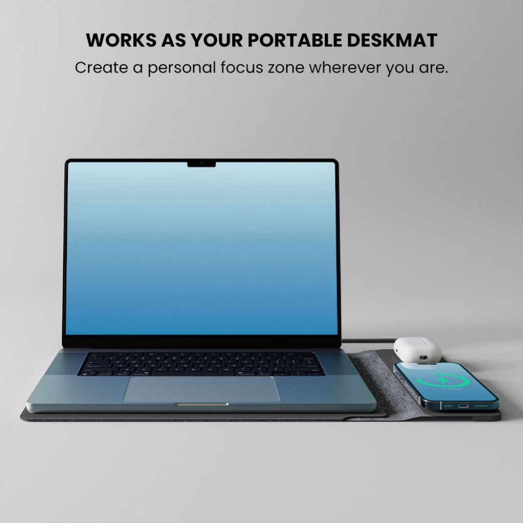 PowerDesk Sleeve – Slim Laptop Case with Wireless Charging Function
