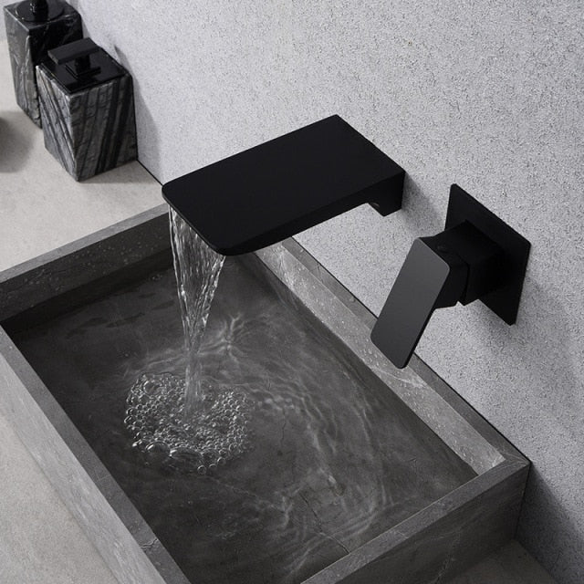 AquaSlate Wall Waterfall Tap – Modern Minimalist Design