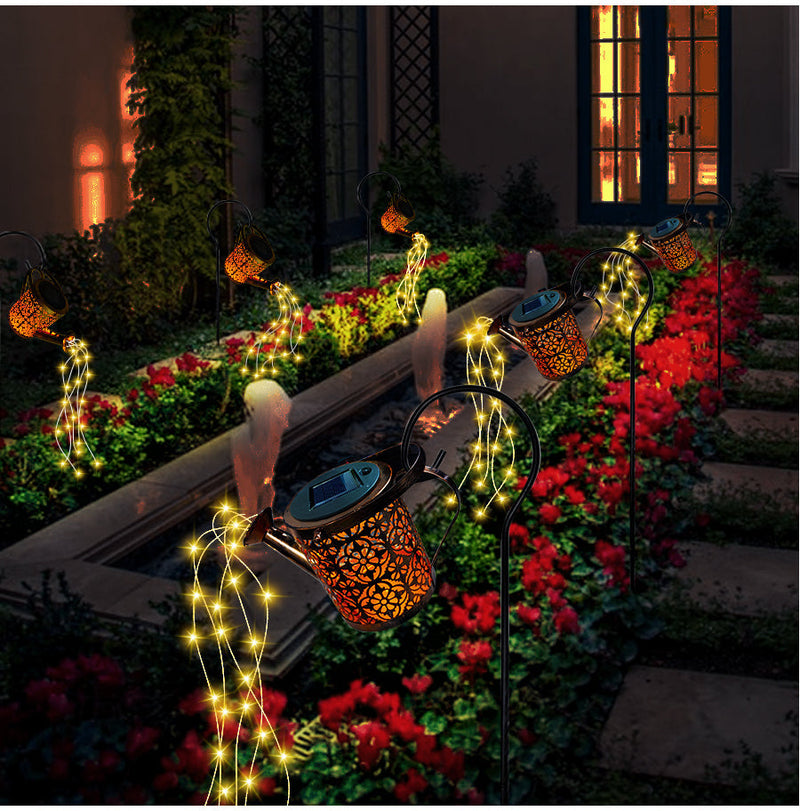 Watering Can Garden Lamp with Spray Lighting – Magical Solar Outdoor Lighting