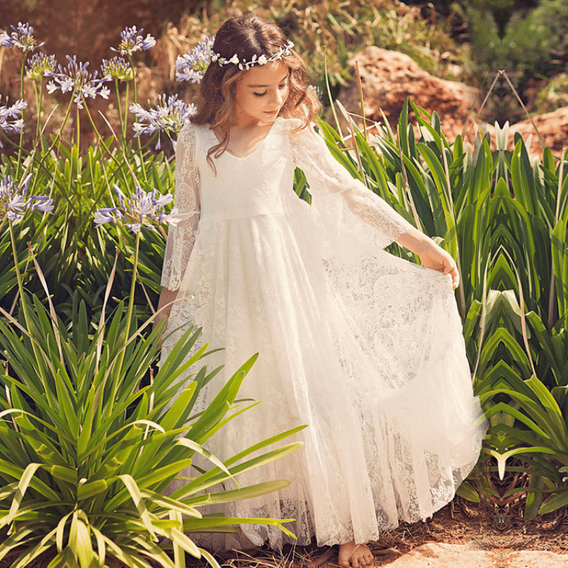 Sofia Communion Dress – Bohemian and Timeless