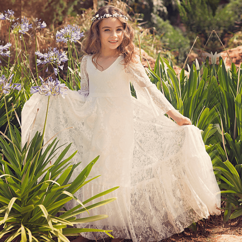 Sofia Communion Dress – Bohemian and Timeless
