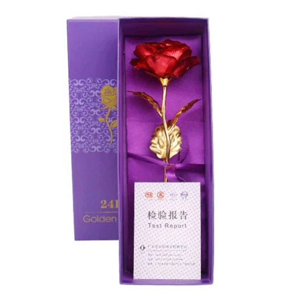 Eternal Romance Golden Rose - For Immortal Love on Valentine's Day