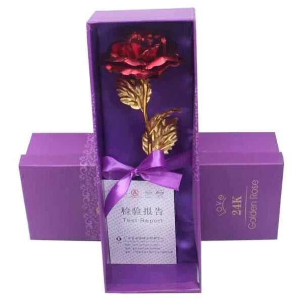 Eternal Romance Golden Rose - For Immortal Love on Valentine's Day