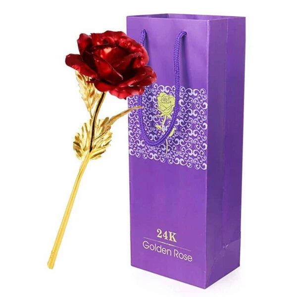Eternal Romance Golden Rose - For Immortal Love on Valentine's Day