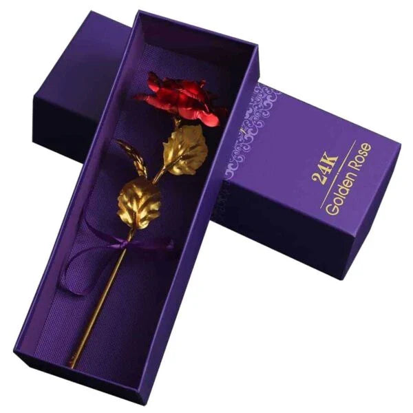 Eternal Romance Golden Rose - For Immortal Love on Valentine's Day