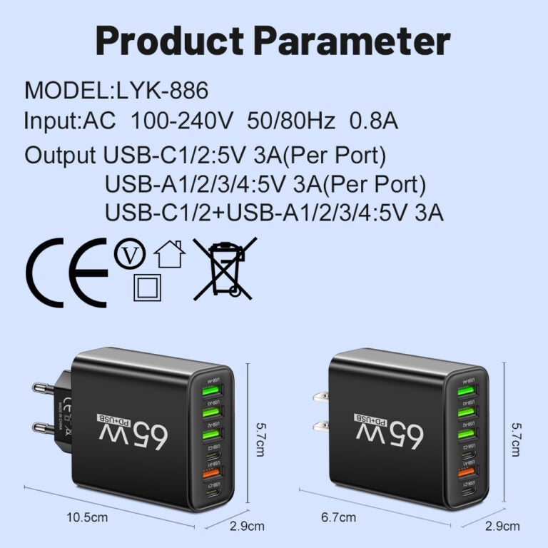 ChargePro Multi-USB Fast Charger – Safe Power Solution for Home and Travel