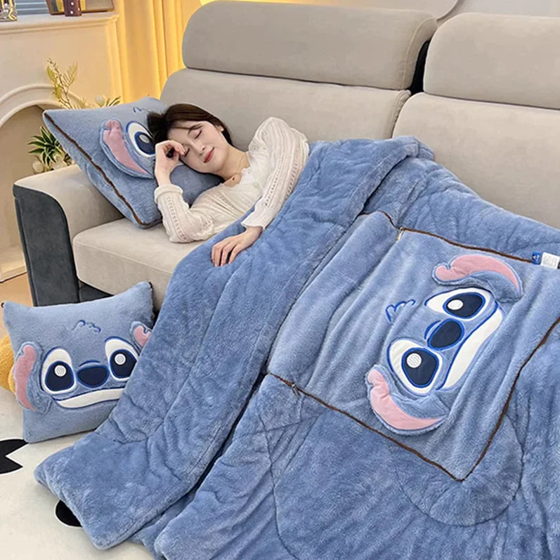 Cuddly Soft Blanket and Cushion Set - For Warmth and Coziness