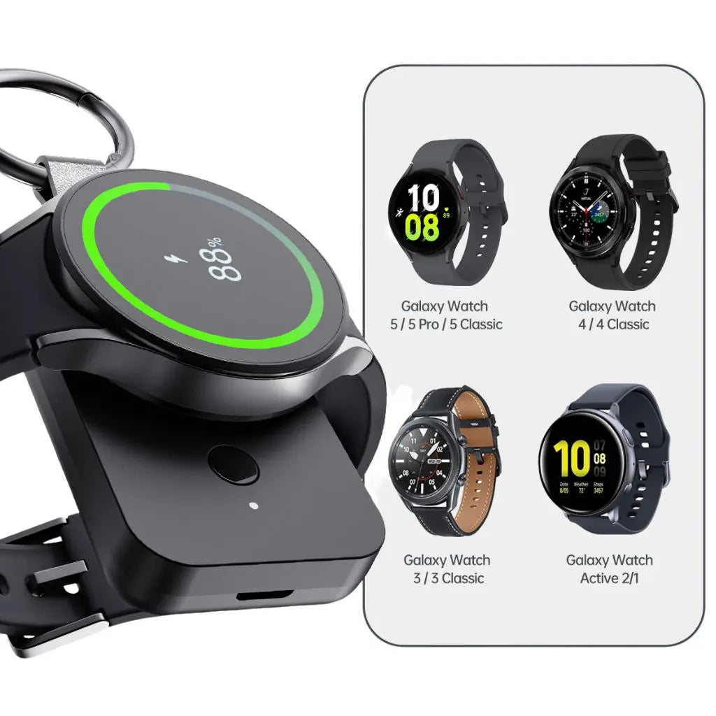 Portable Smartwatch Power Bank – Keychain Charger for On-the-Go