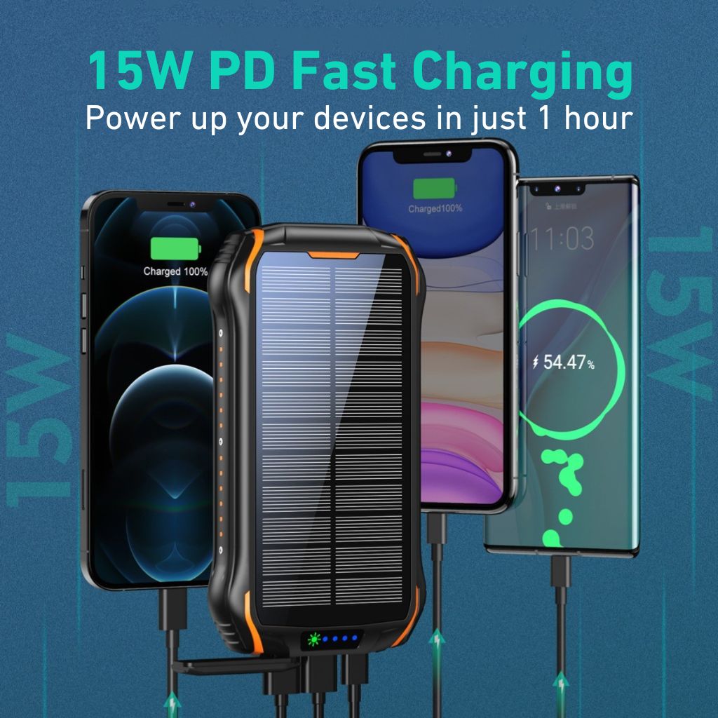Solar Energy Power Bank – Portable Charger with High Capacity