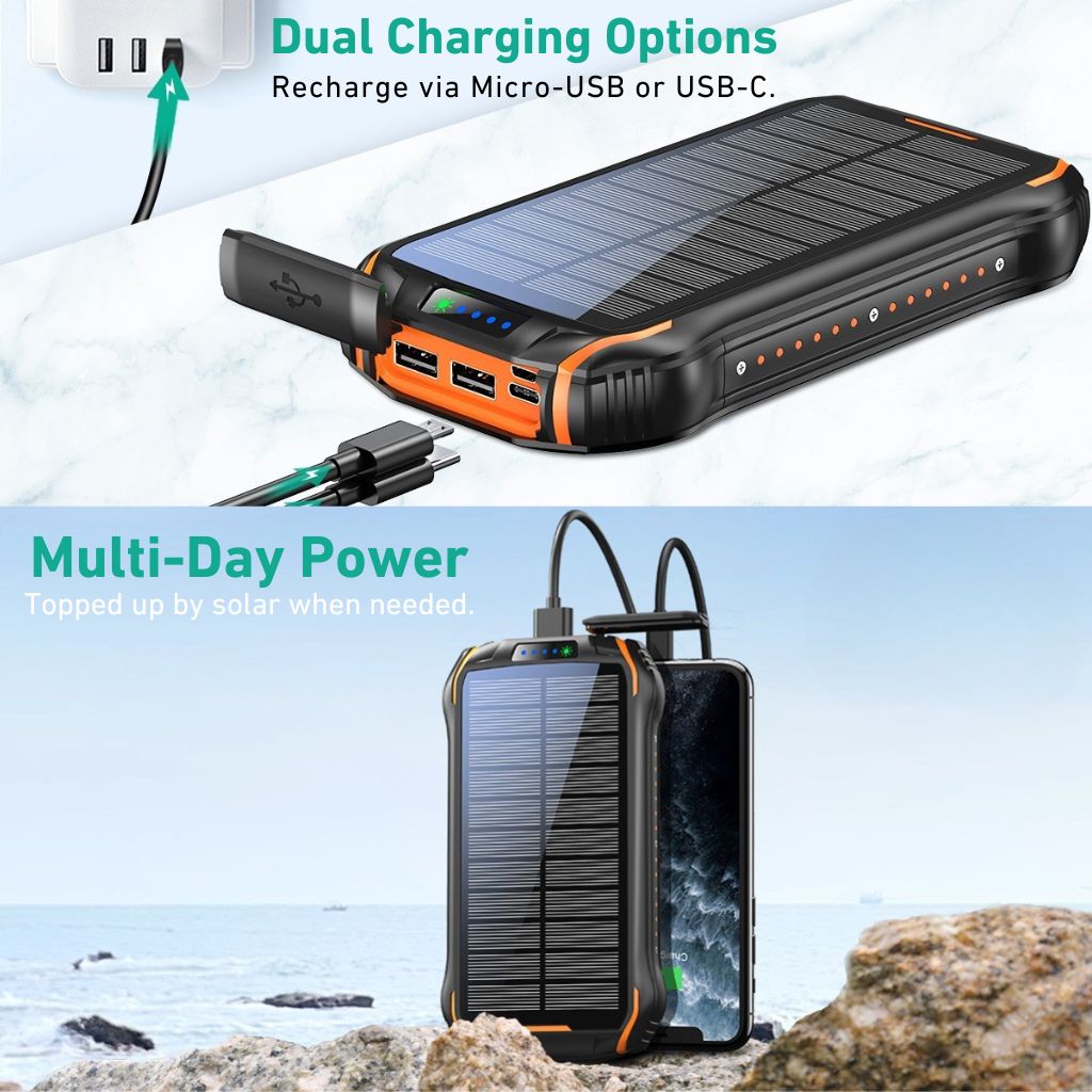 Solar Energy Power Bank – Portable Charger with High Capacity