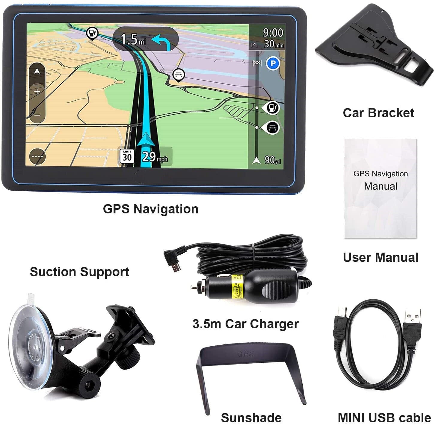 7 Inch GPS Navigation System – Reliable Route Guidance for Cars and Trucks
