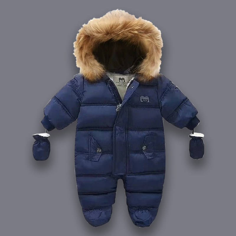 Ultimate Warm Baby Winter Suit – Snow Overall with Fur Hood