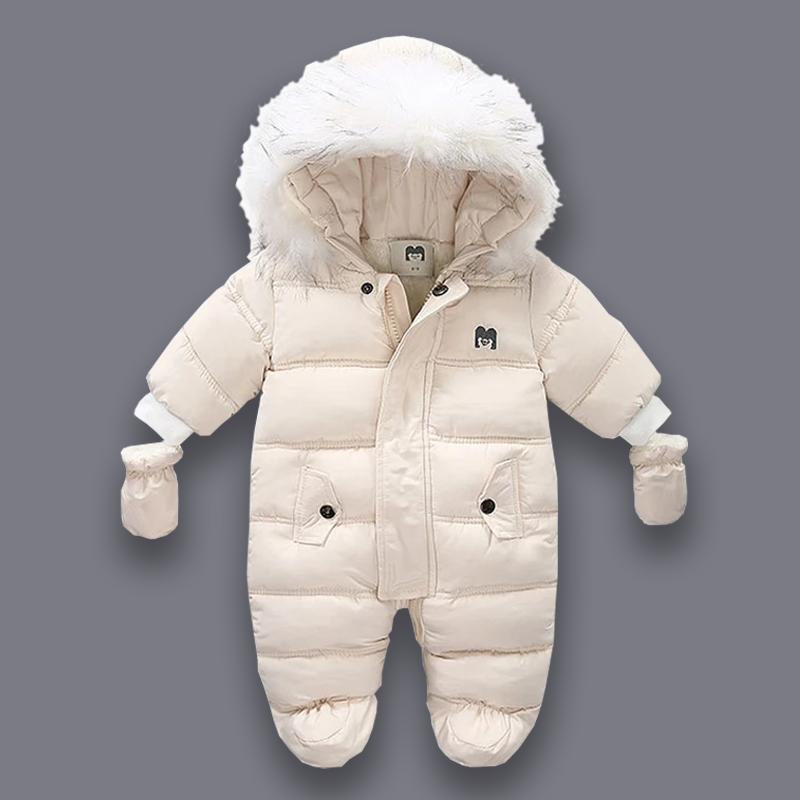Ultimate Warm Baby Winter Suit – Snow Overall with Fur Hood