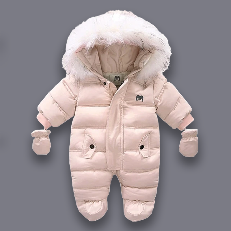 Ultimate Warm Baby Winter Suit – Snow Overall with Fur Hood
