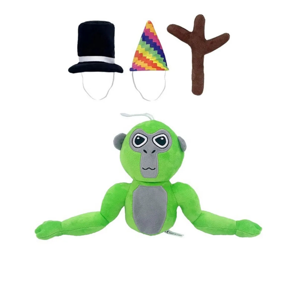 Festive Gorilla Plush Toy – Soft Playmate with Hats