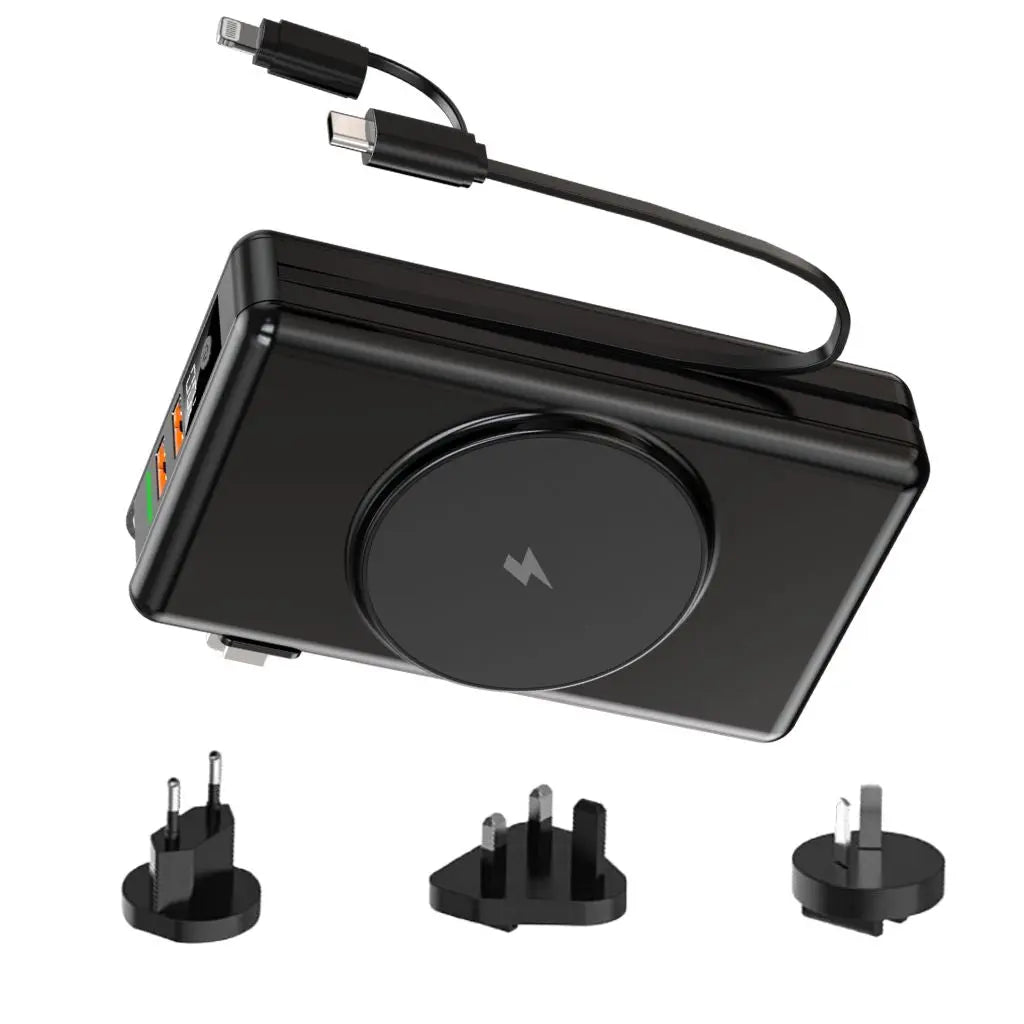 EnergieMate 5-in-1 Powerbank – Smart Travel Companion with 15,000mAh