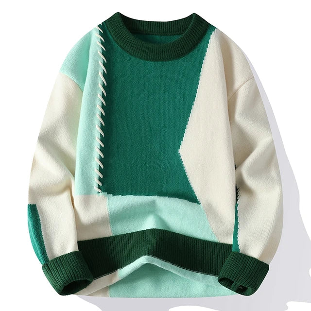 Luna Patchwork Sweater – For a fashionable and warm look
