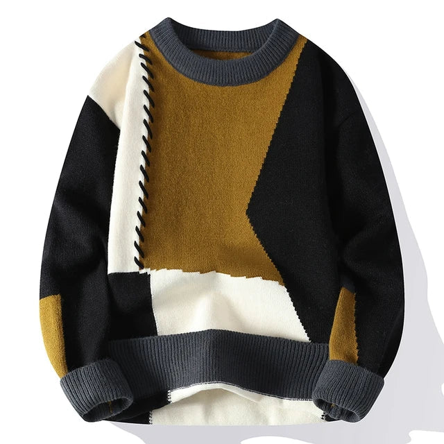 Luna Patchwork Sweater – For a fashionable and warm look