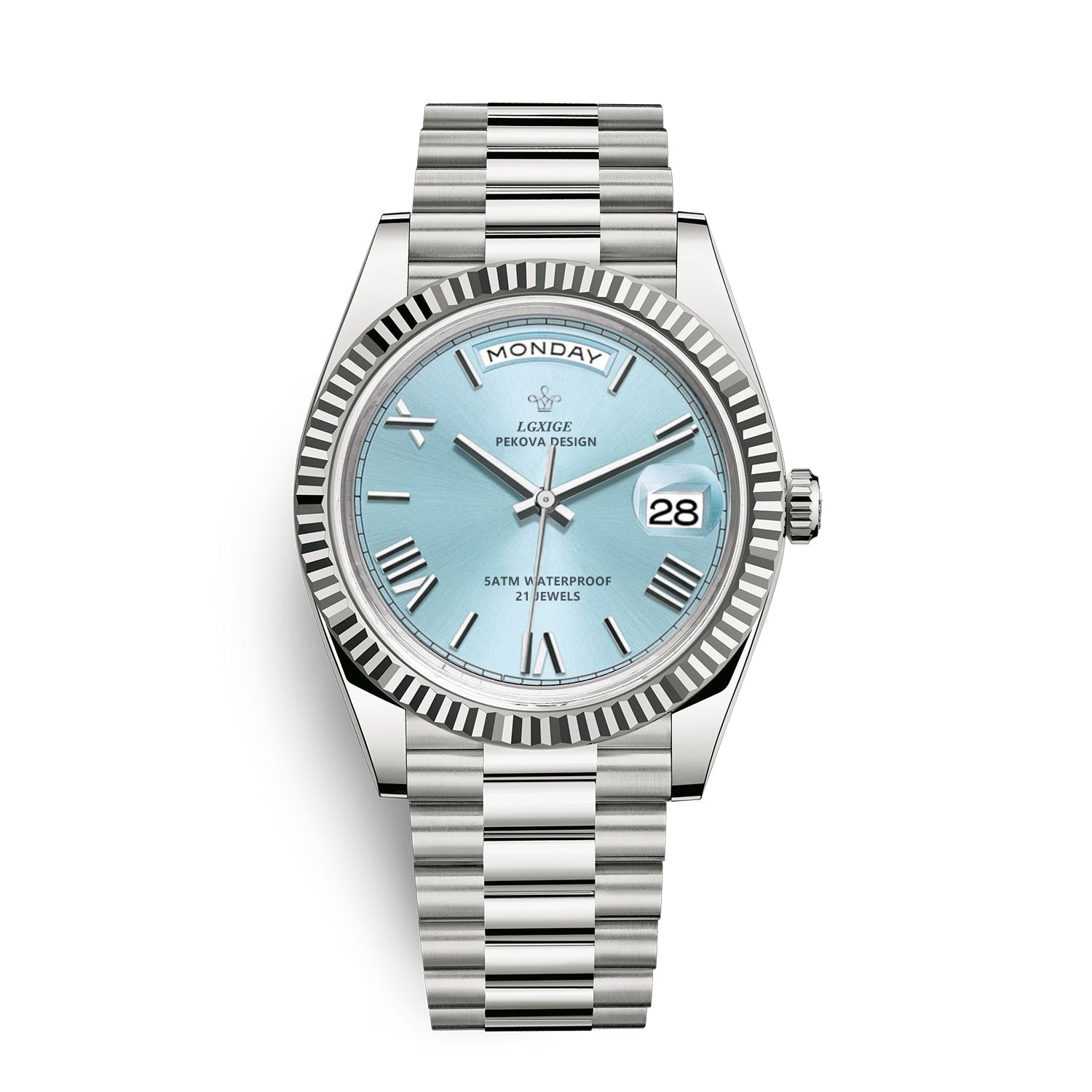 Automatic Men's Watch with Day and Date Display – Timeless and Elegant