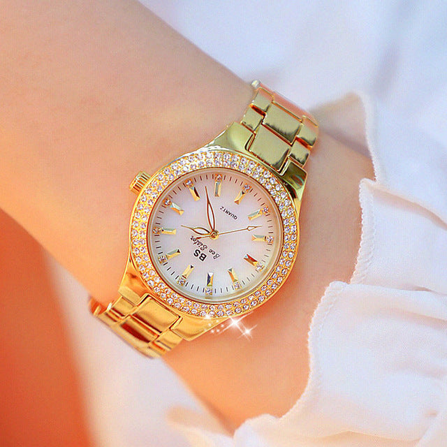 Aurora Luxe Ladies' Watch – Gold-Coloured with Sparkling Accents