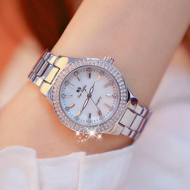 Aurora Luxe Ladies' Watch – Gold-Coloured with Sparkling Accents