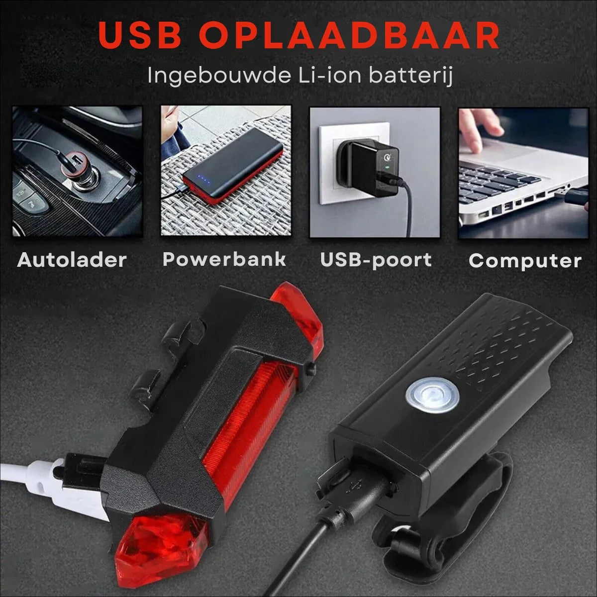 VoltBeam USB Bike Light Set – Safety and Convenience with Rechargeable Batteries