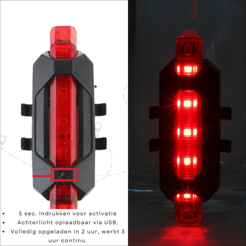 VoltBeam USB Bike Light Set – Safety and Convenience with Rechargeable Batteries